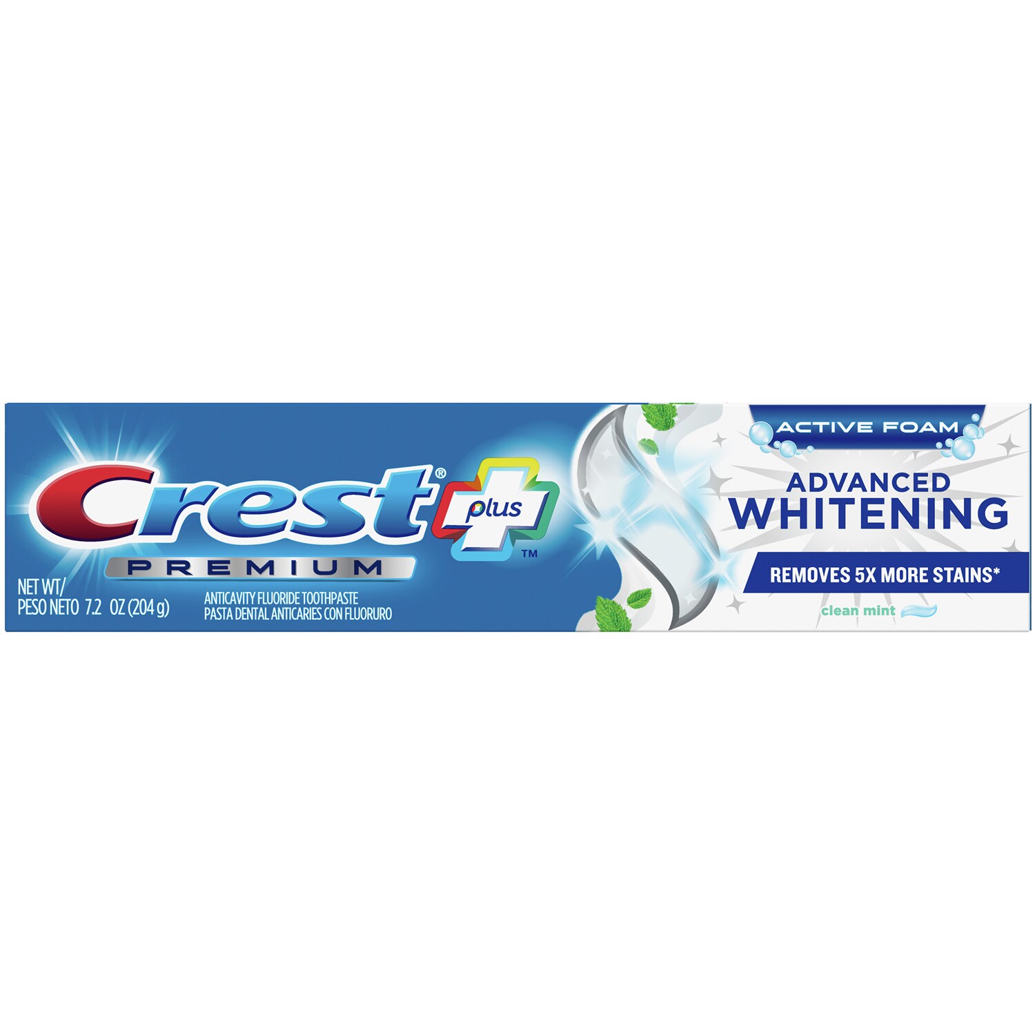 Crest Premium Plus Advanced Whitening Toothpaste, Clean Mint Flavor