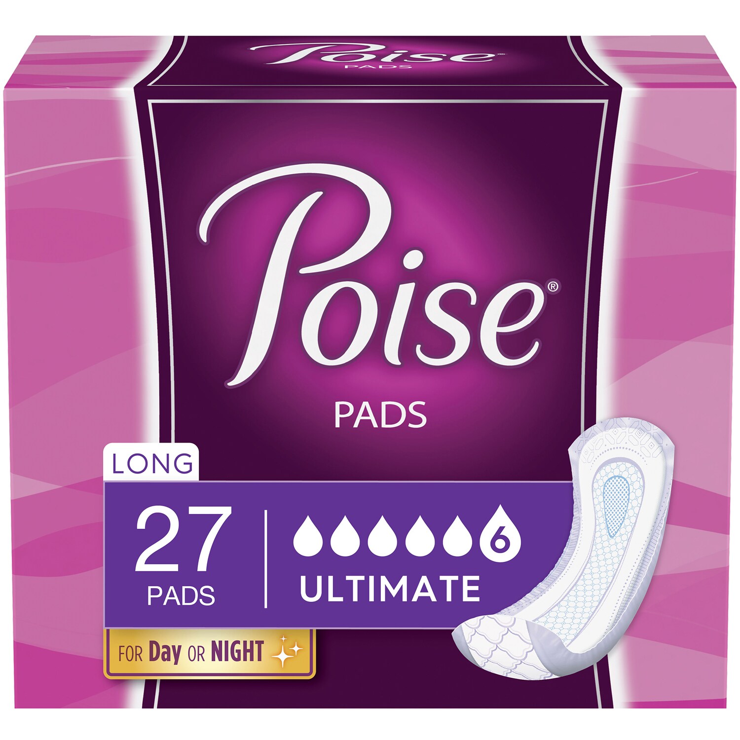 Poise Ultimate Pads, Long