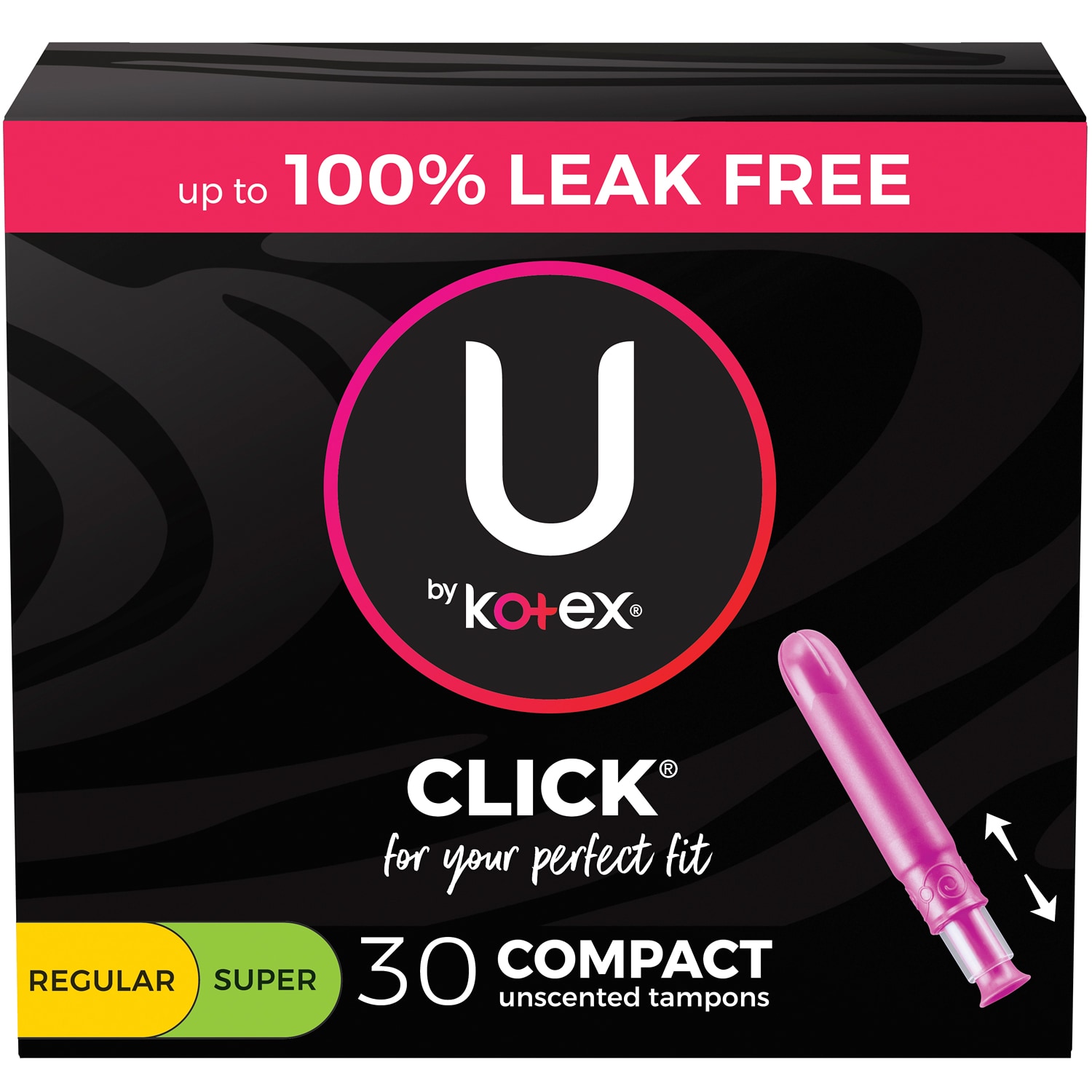 Kotex U by Kotex Click Tampons, Regular & Super