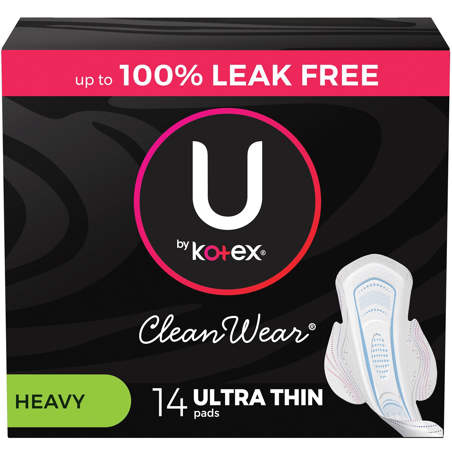 Kotex U by Kotex CleanWear Ultra Thin Pads, Heavy