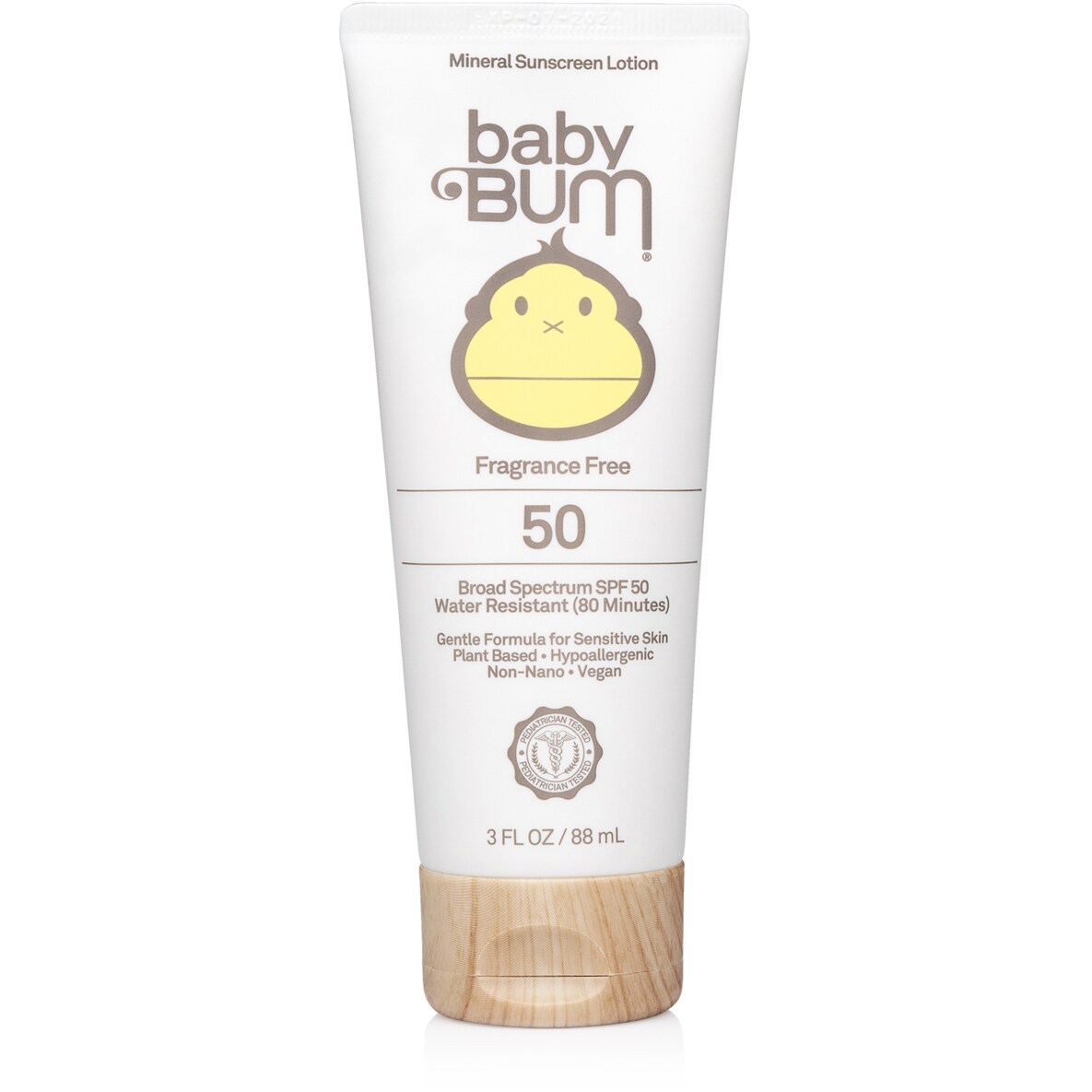 Baby Bum Fragrance Free Mineral Sunscreen Lotion, SPF 50