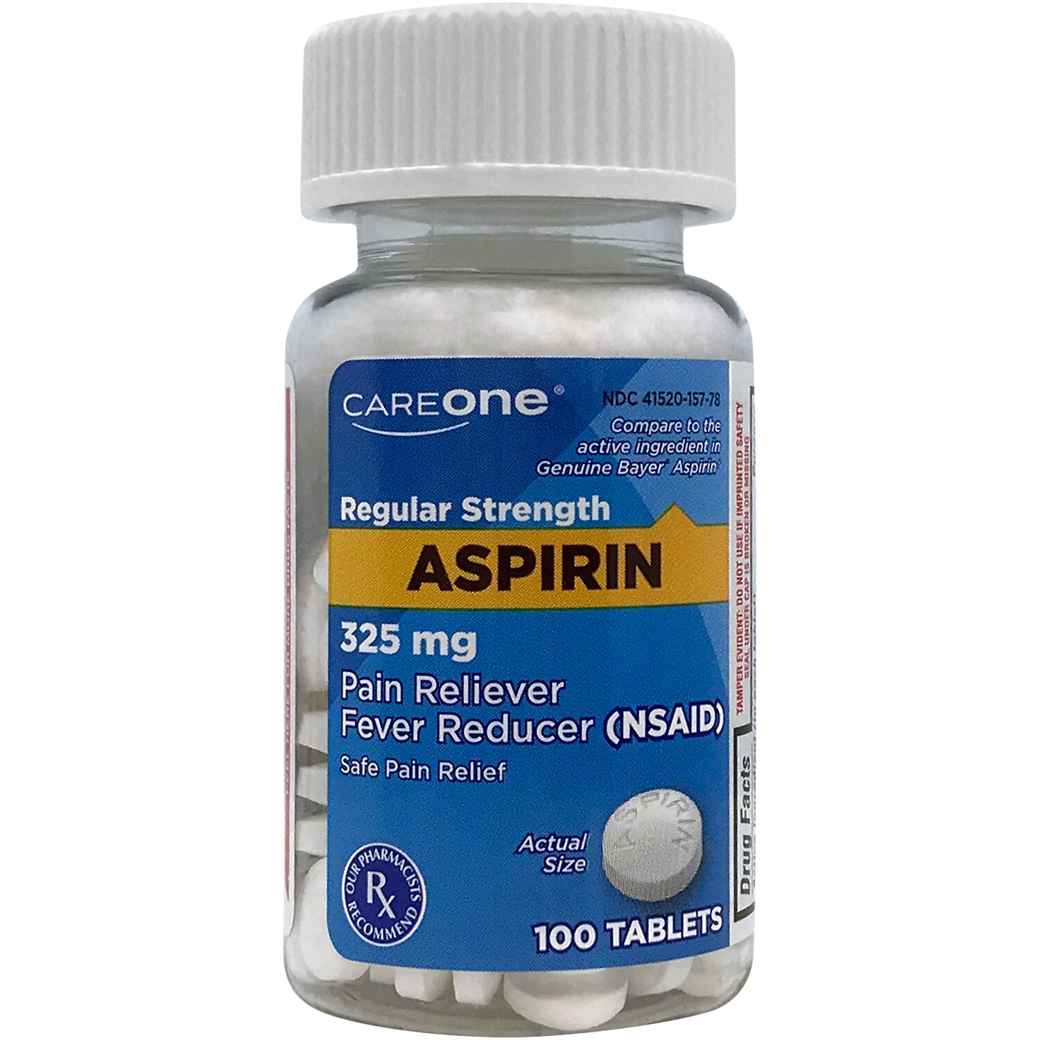 CareOne Aspirin Pain Reliever, Regular Strength, 325mg
