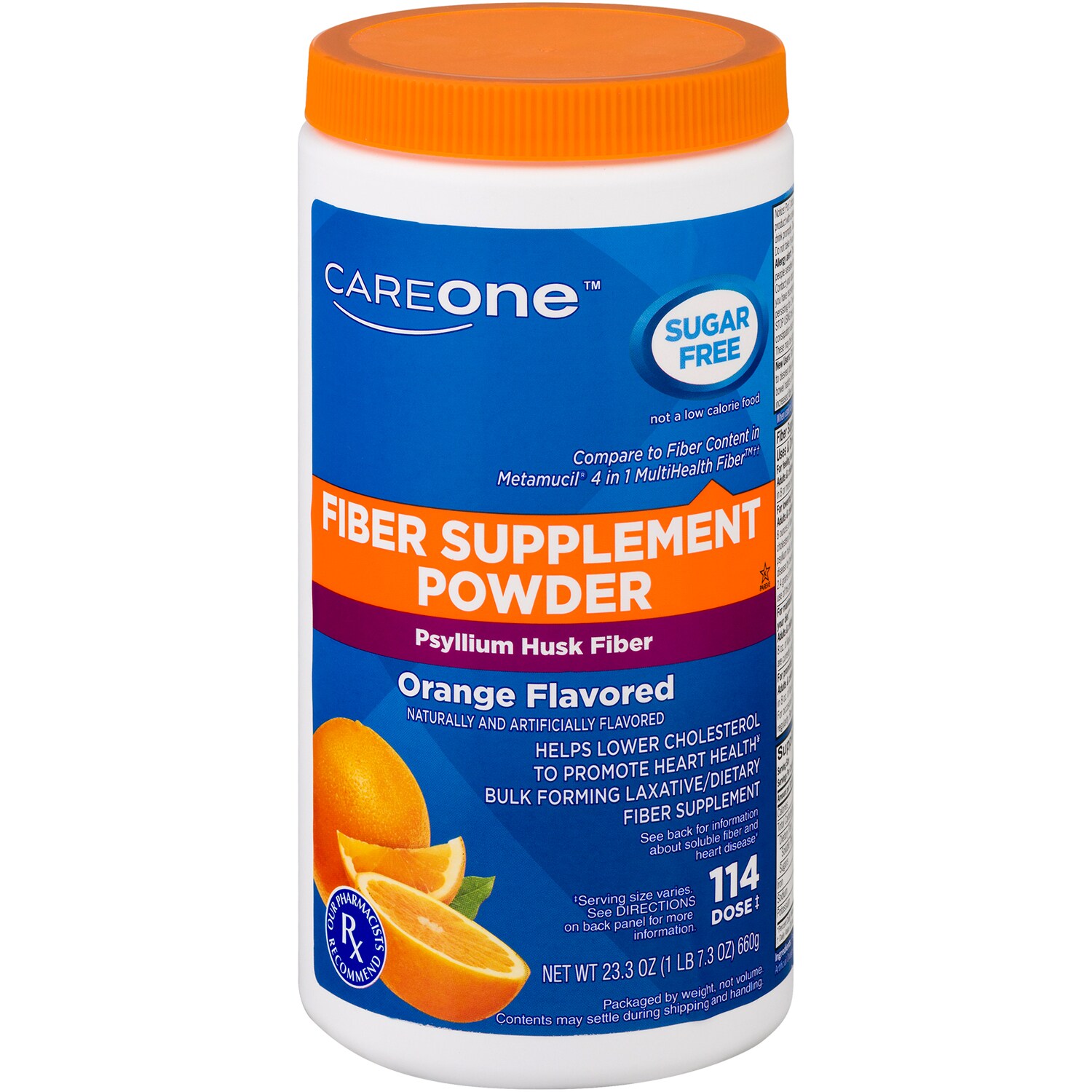 CareOne Fiber Supplement Powder, Orange