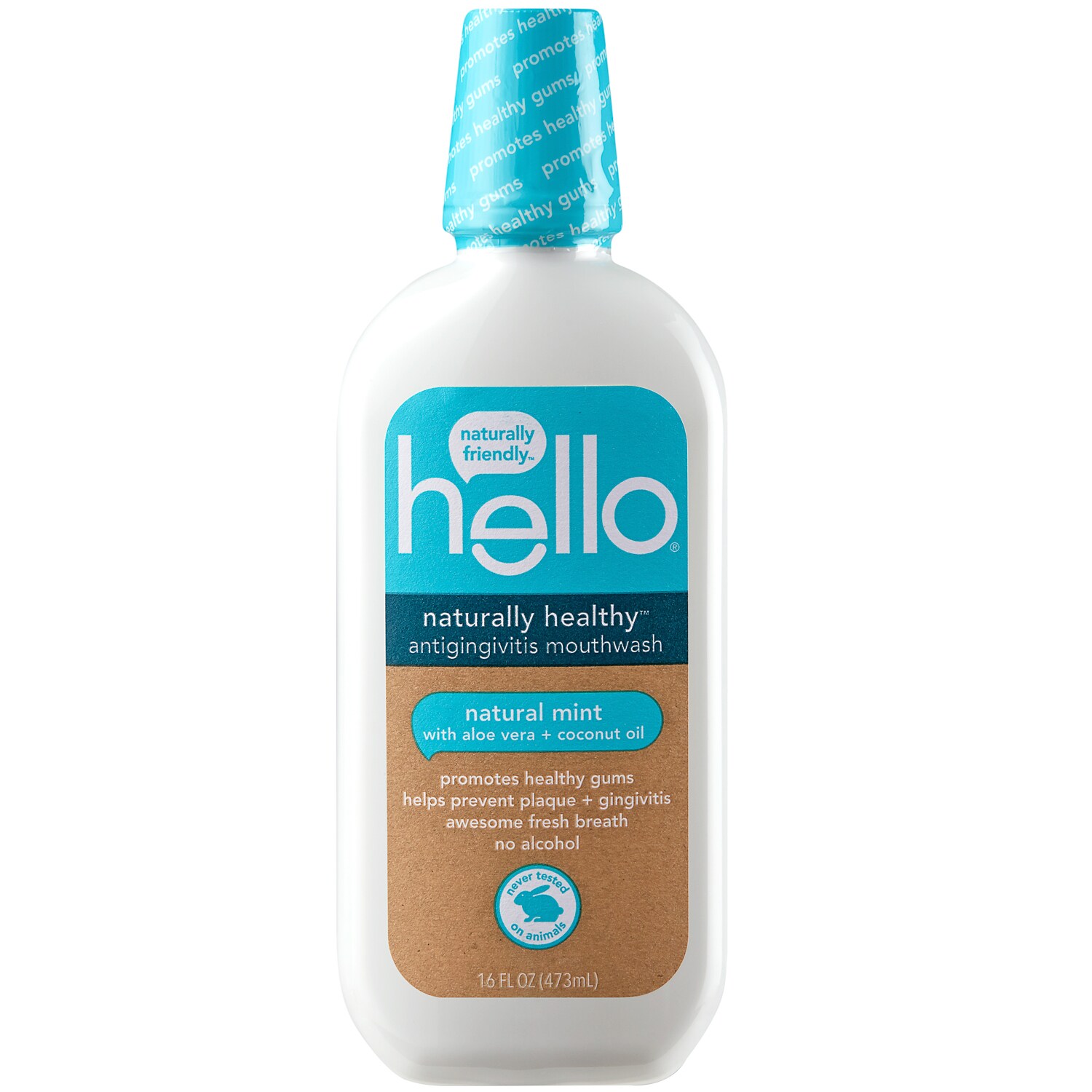 Hello Naturally Healthy Antigingivitis Mouthwash, Mint
