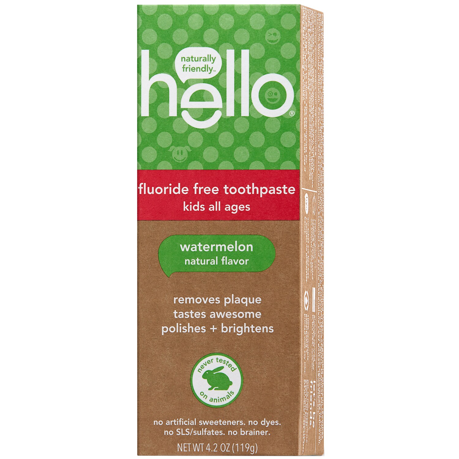 Hello Kids Fluoride Free Toothpaste, Watermelon
