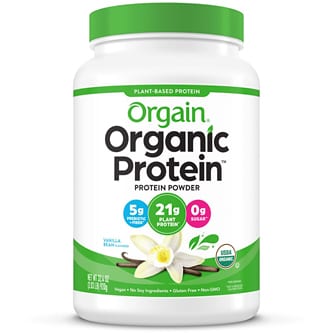 Orgain Organic Plant-Based Protein Powder, Vanilla Bean