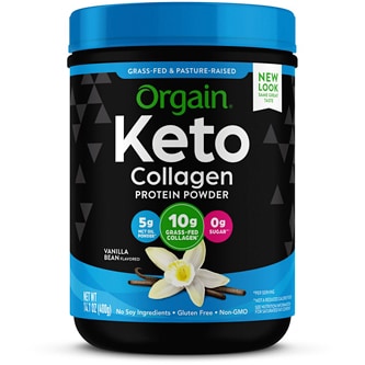 Orgain Keto Collagen Protein Powder, Vanilla Bean