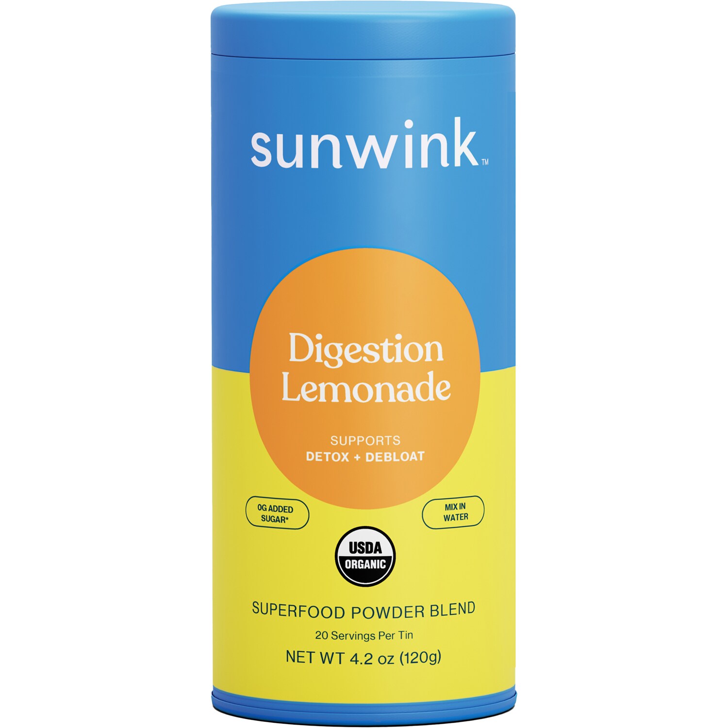 Sunwink Organic Superfood Powder Mix, Digestion Lemonade