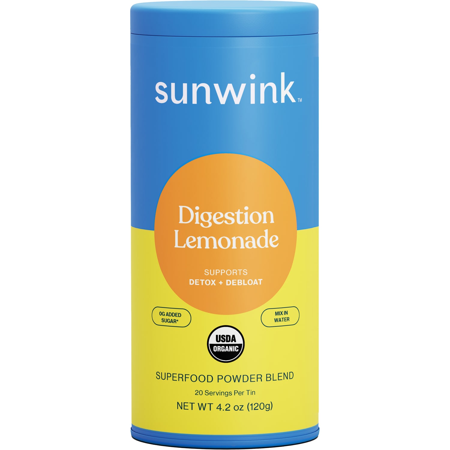 Sunwink Organic Superfood Powder Mix, Digestion Lemonade