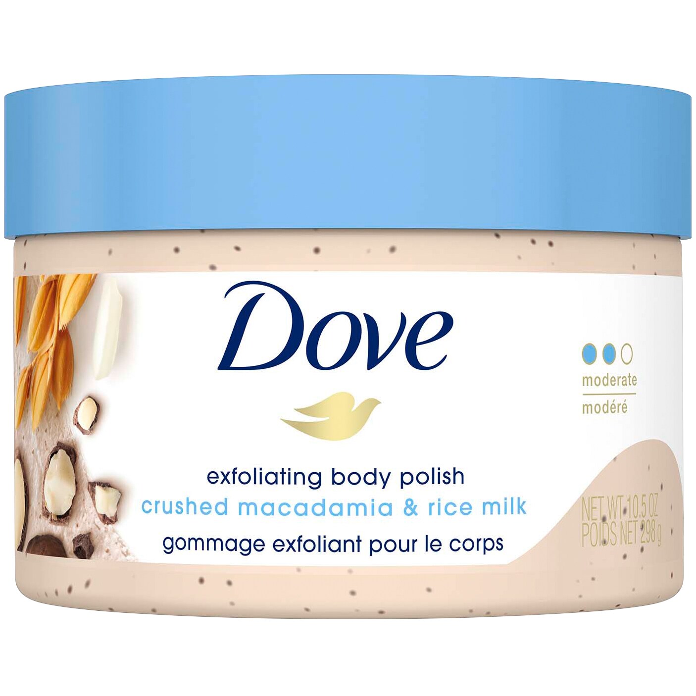 Dove Exfoliating Body Polish, Crushed Macadamia & Rice Milk