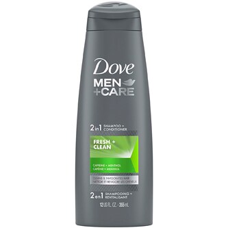 Dove Men+Care 2 in 1 Shampoo & Conditioner, Fresh & Clean with Caffeine