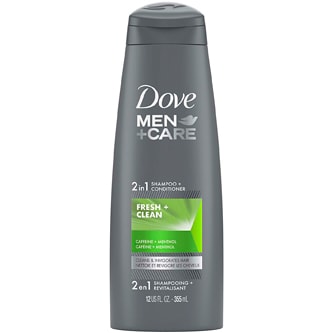 Dove Men+Care 2 in 1 Shampoo & Conditioner, Fresh & Clean with Caffeine