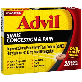 Advil Sinus Congestion & Pain Tablets