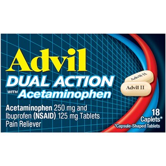 Advil Dual Action with Acetaminophen Caplets