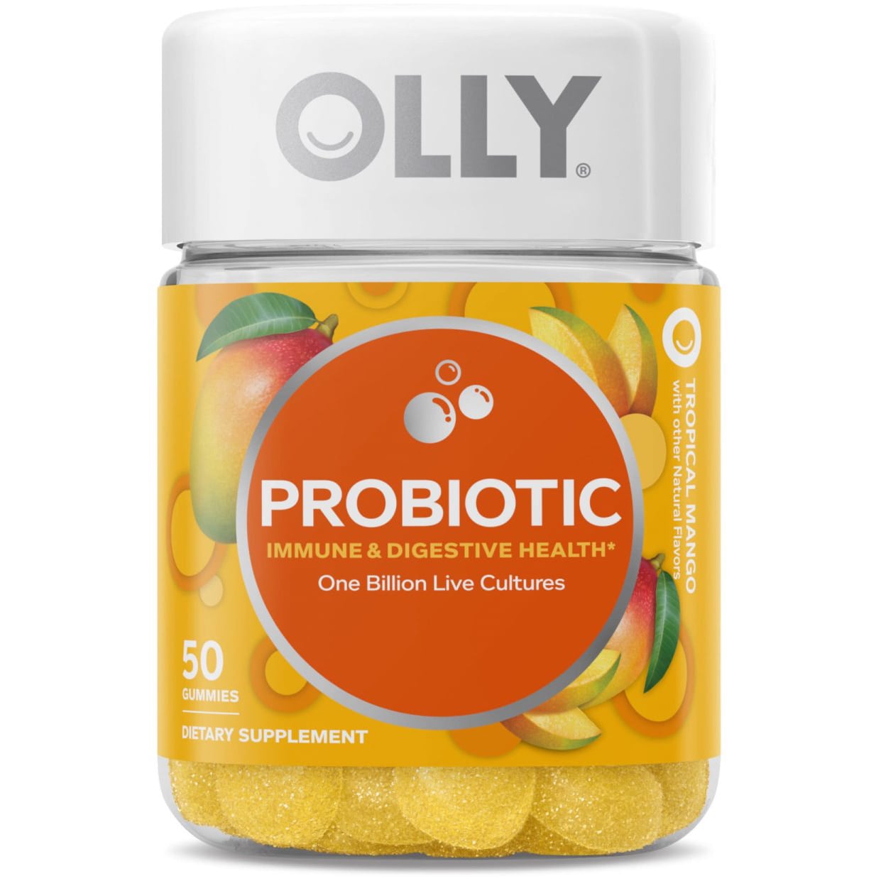 Olly Probiotic Gummies, Tropical Mango