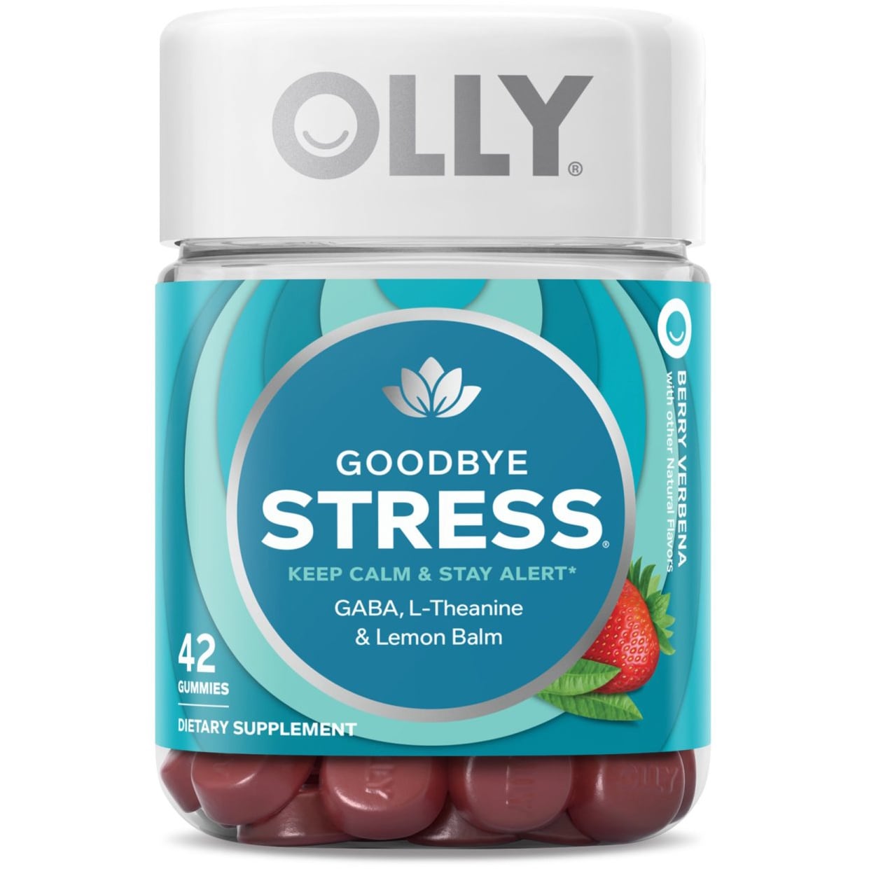 Olly Goodbye Stress Gummies, Berry Verbena