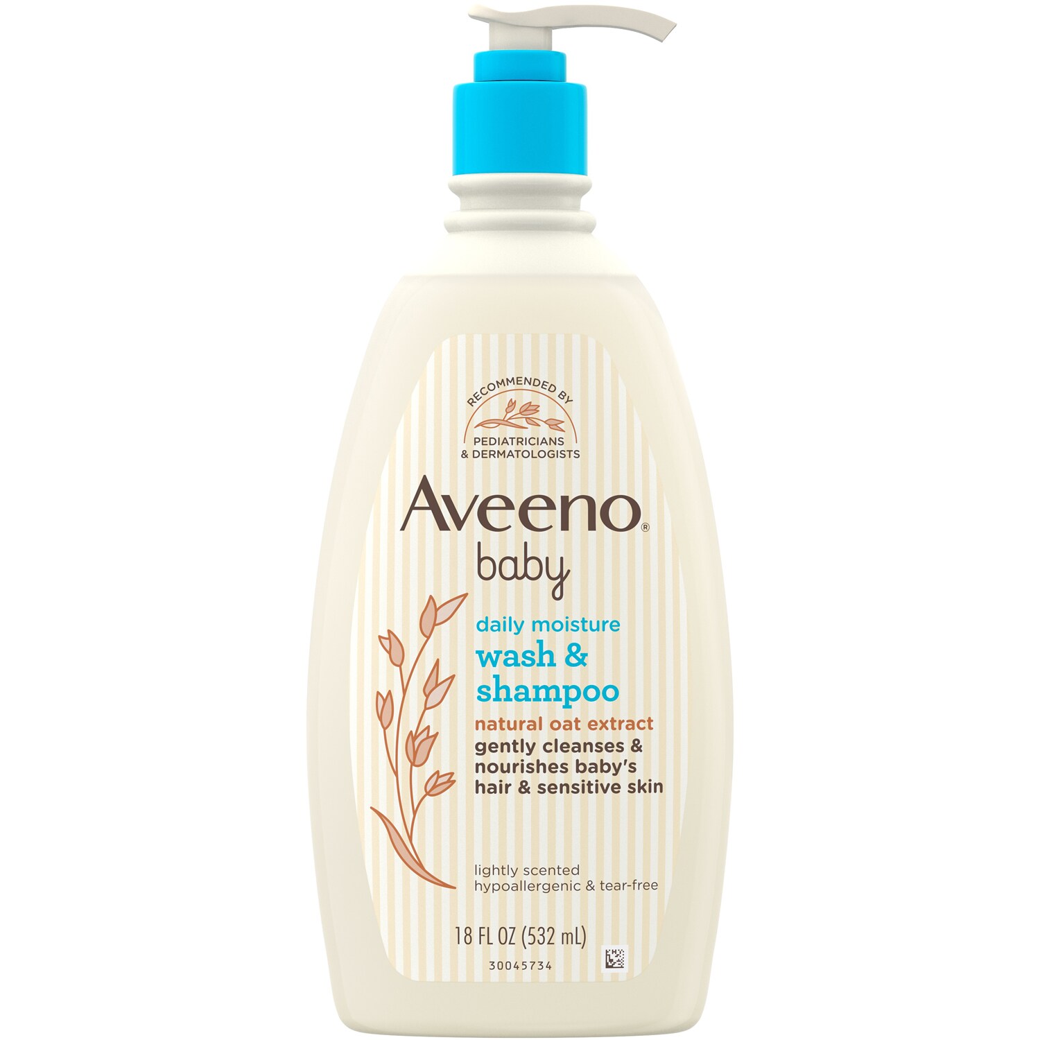 Aveeno Baby Daily Moisture Wash & Shampoo, Lightly Scented