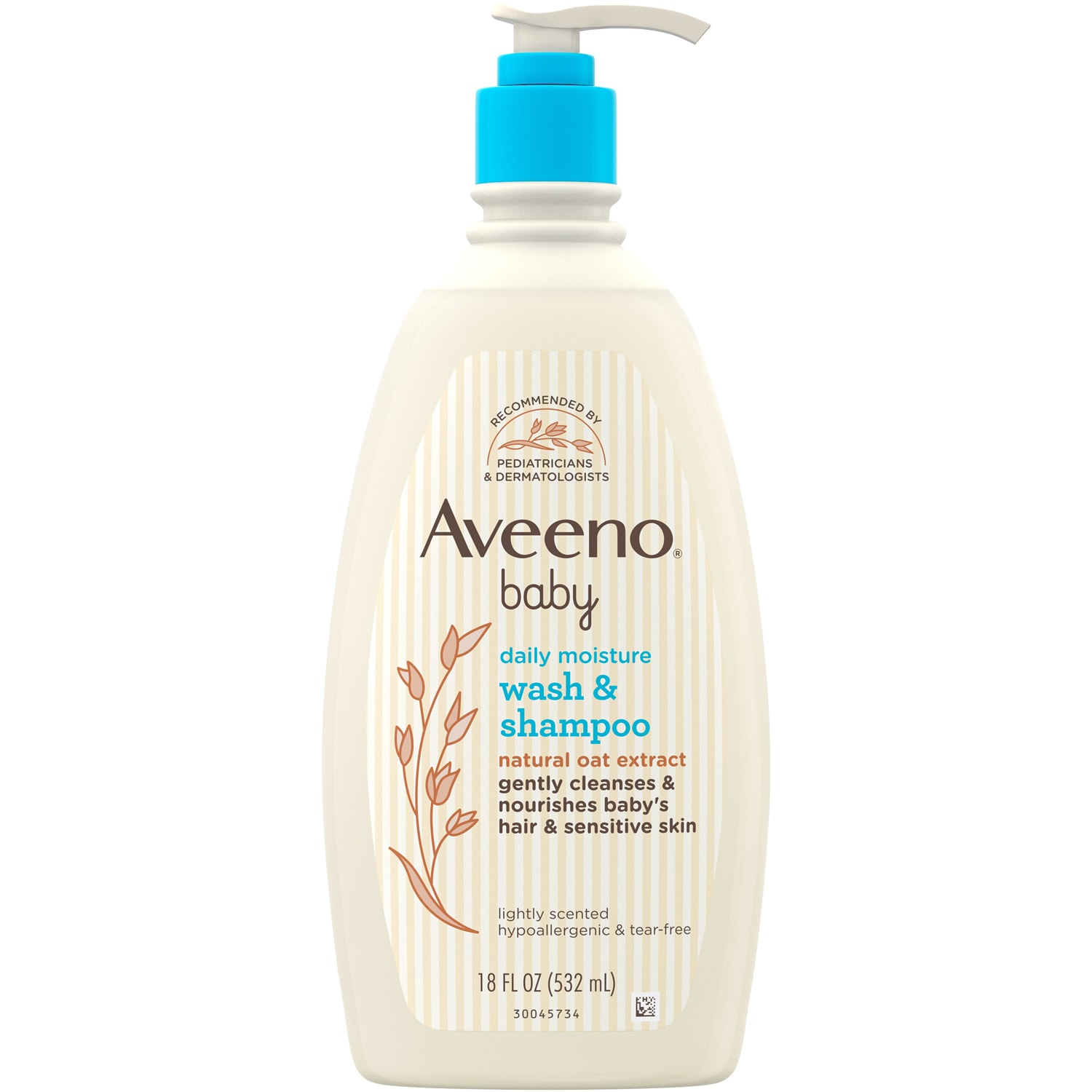Aveeno Baby Daily Moisture Wash & Shampoo, Lightly Scented