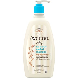Aveeno Baby Daily Moisture Wash & Shampoo, Lightly Scented