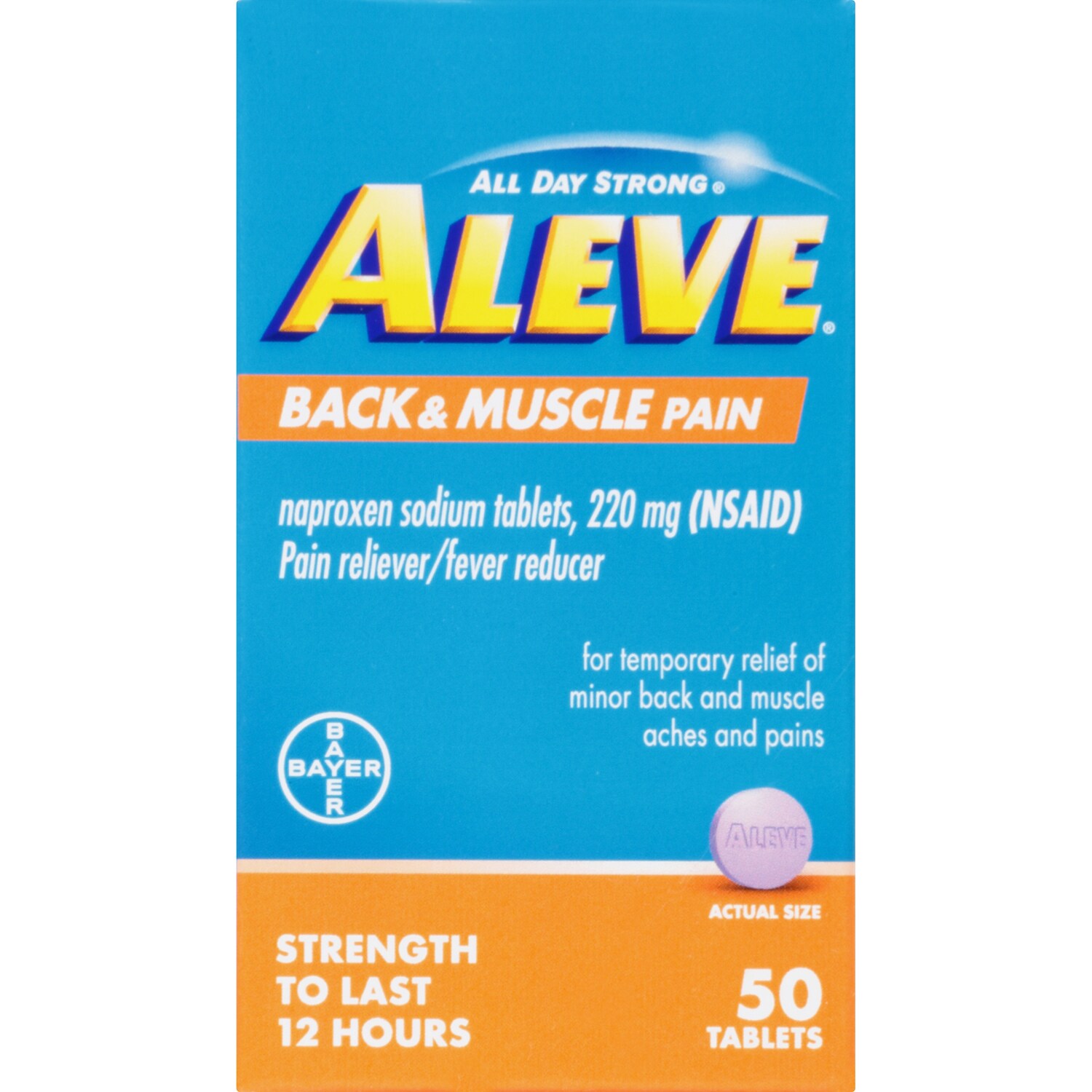 Aleve Back & Muscle Pain Naproxen Sodium Tablets, 220mg