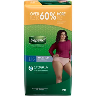 Depend Fit-Flex Underwear for Women, Maximum Absorbency, Large Size
