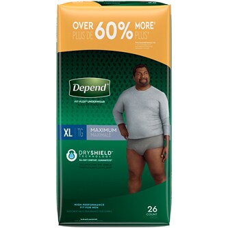Depend Fit-Flex Underwear for Men, Maximum Absorbency, Extra-Large Size