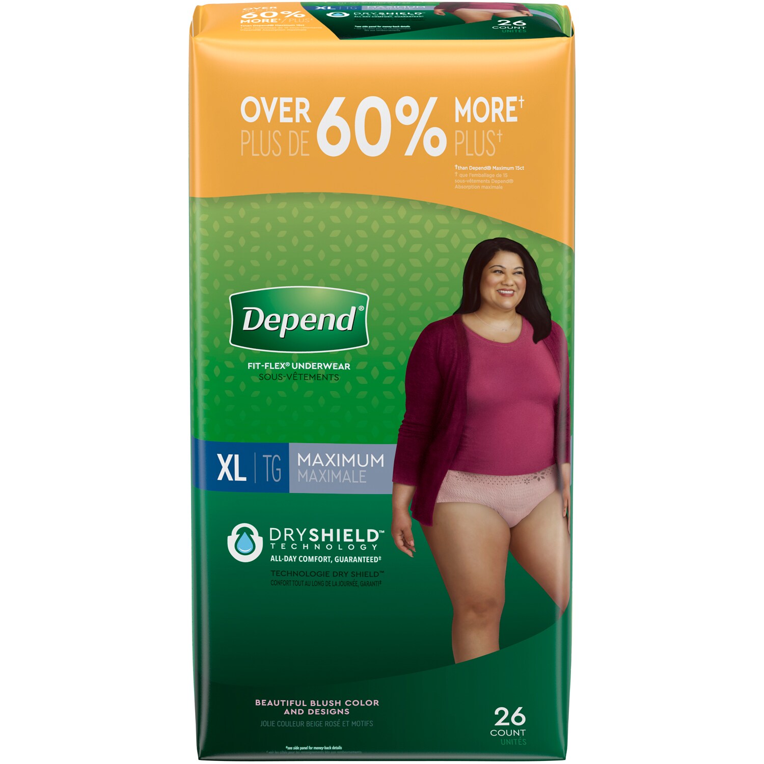 Depend Fit-Flex Underwear for Women, Maximum Absorbency, Extra-Large Size