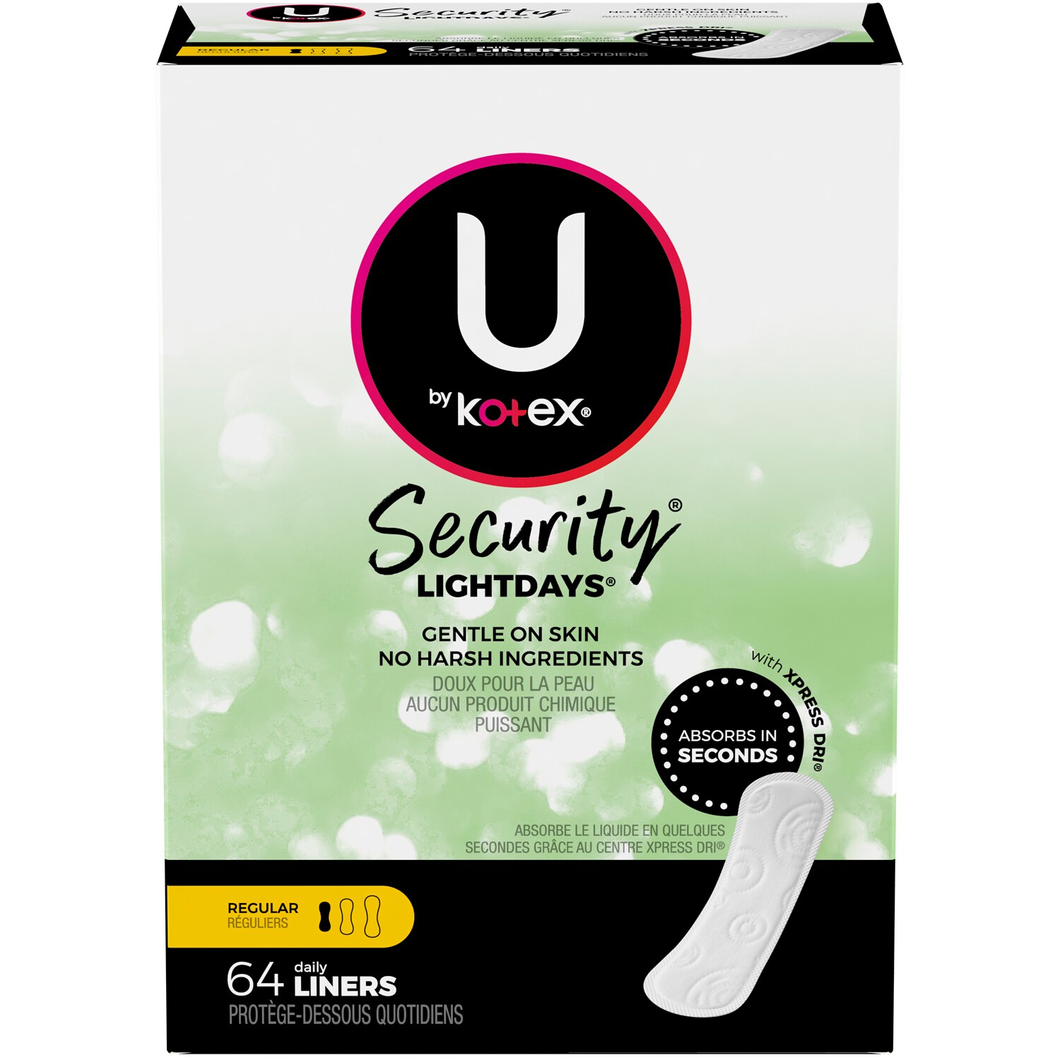 Kotex U by Kotex Security Lightdays Liners, Regular