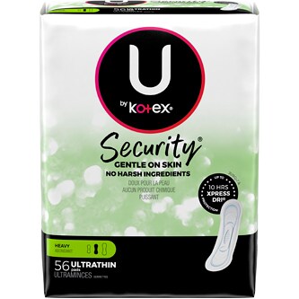 Kotex U by Kotex Security Gentle on Skin Ultra Thin Pads, Heavy