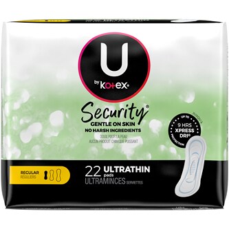 Kotex U by Kotex Security Gentle on Skin Ultra Thin Pads, Regular