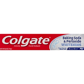 Colgate Baking Soda & Peroxide Whitening Toothpaste, Brisk Mint
