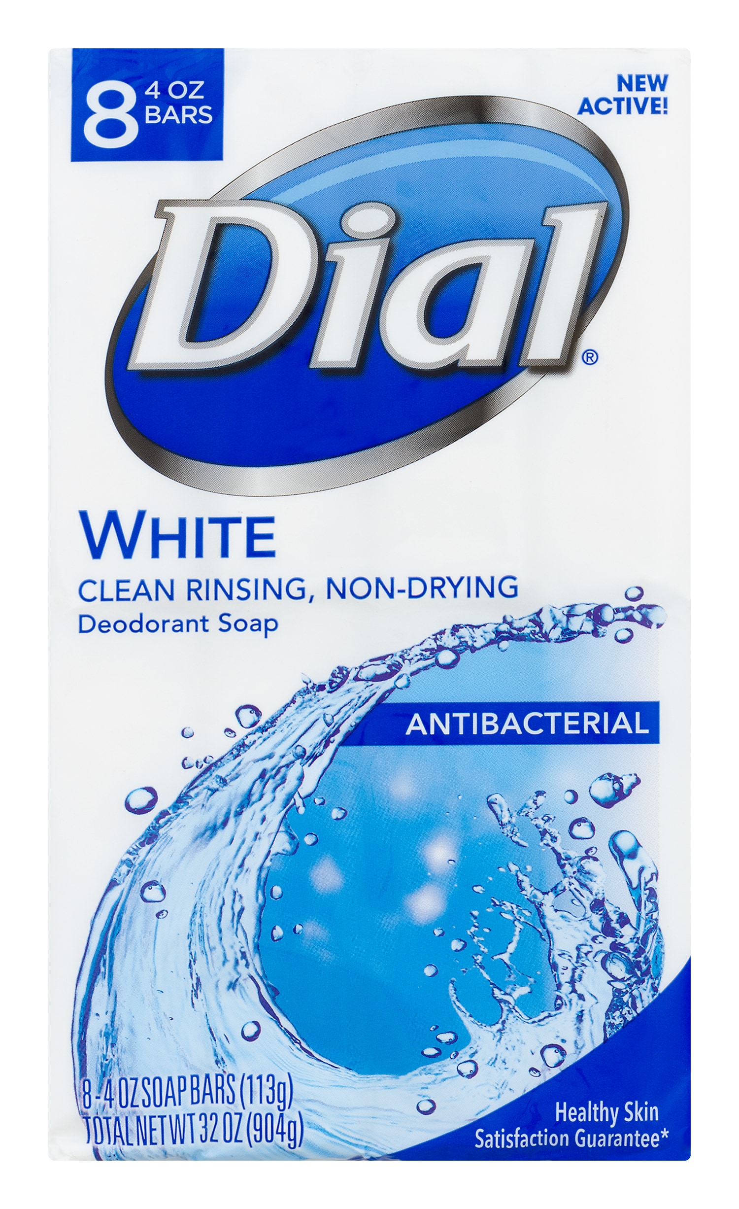 Dial Antibacterial Deodorant Bar Soap, White