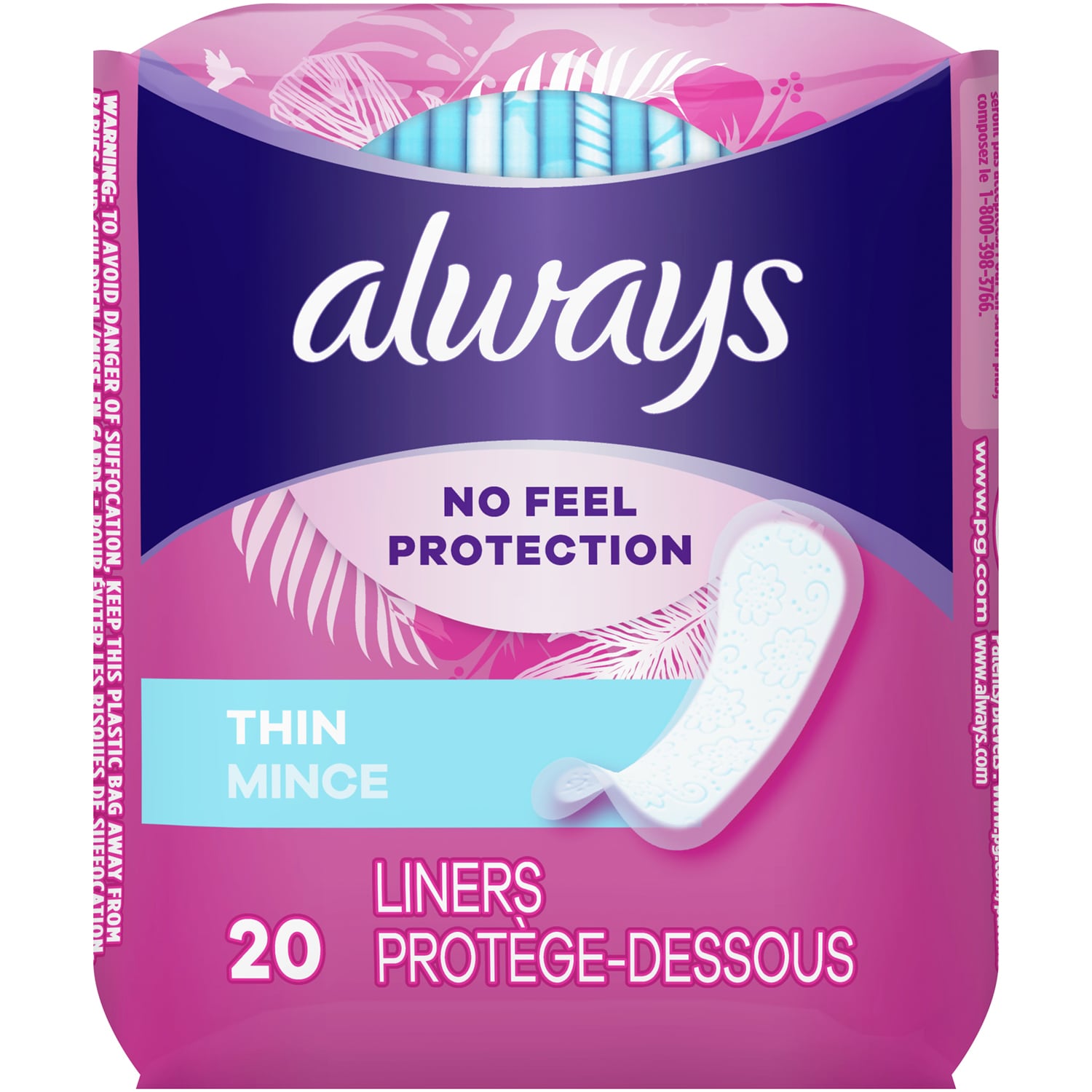 Always No Feel Protection Thin Liners