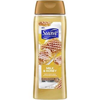 Suave Essentials Creamy Body Wash, Milk & Honey Splash