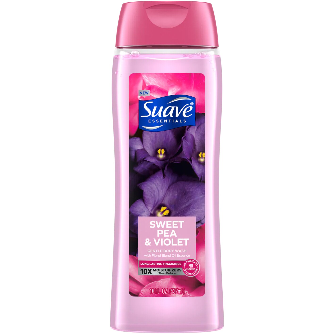 Suave Essentials Body Wash, Sweet Pea & Violet