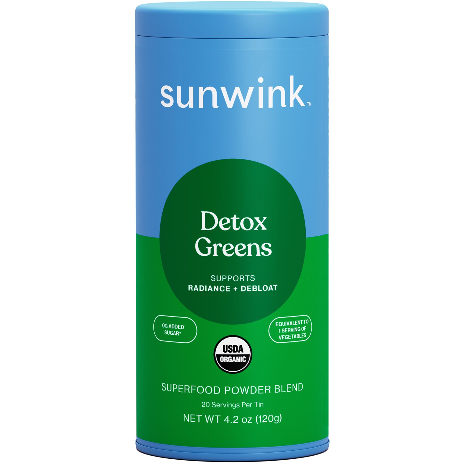 Sunwink Organic Superfood Powder Mix, Detox Greens