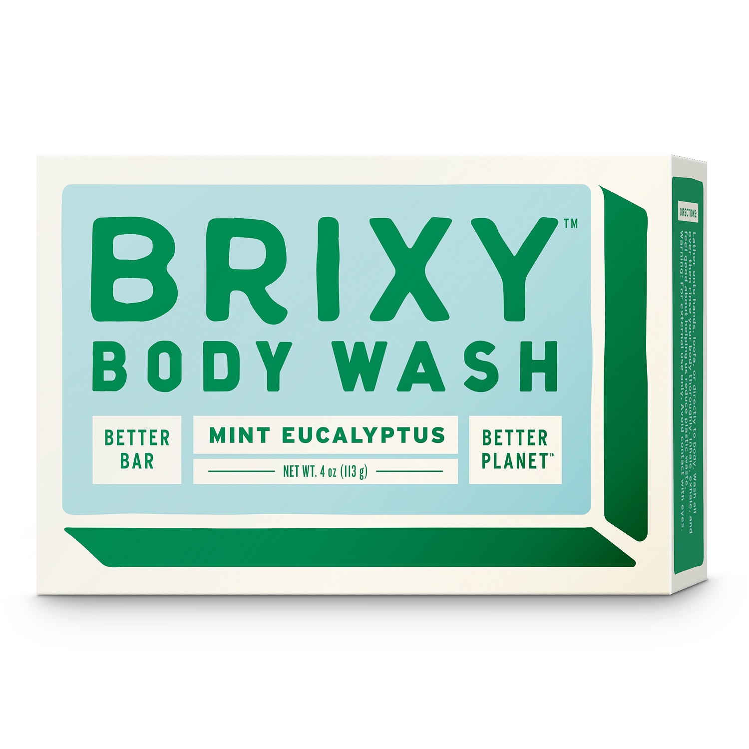 BRIXY Body Wash Bar, Mint Eucalyptus