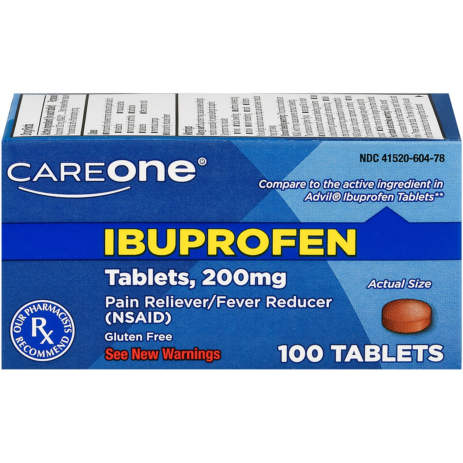 CareOne Ibuprofen Pain Reliever Tablets, 200mg