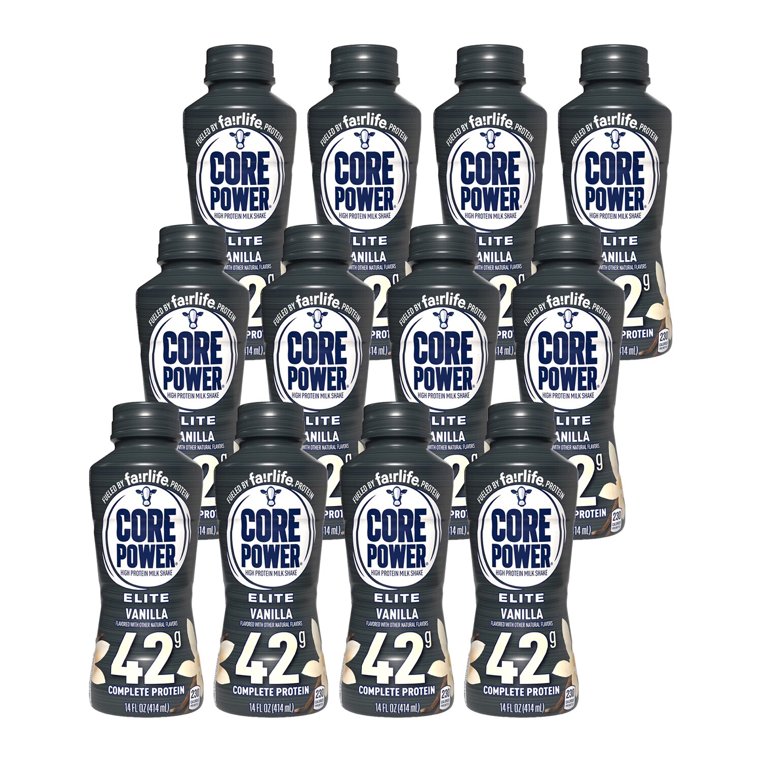 Core Power Elite High Protein Milk Shake, Vanilla, Plastic Bottle, Case