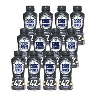 Core Power Elite High Protein Milk Shake, Vanilla, Plastic Bottle, Case