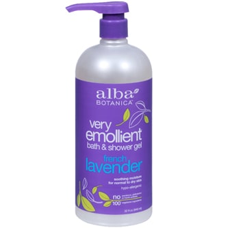 Alba Botanica Natural Very Emollient Bath and Shower Gel, French Lavender
