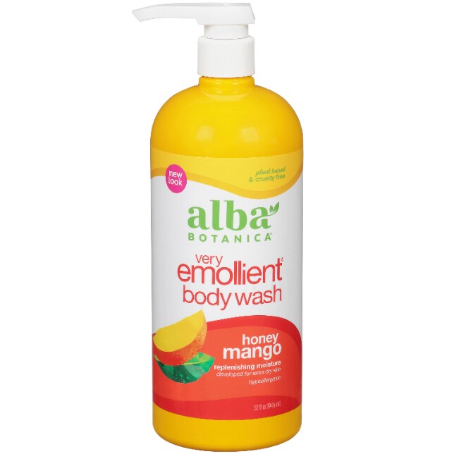 Alba Botanica Natural Very Emollient Bath and Shower Gel, Honey Mango