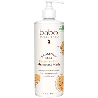 Babo Botanicals Sensitive Baby Fragrance Free Shampoo & Wash