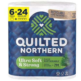 Quilted Northern Ultra Soft & Strong 2-Ply Bathroom Tissue, Mega Rolls