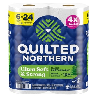 Quilted Northern Ultra Soft & Strong 2-Ply Bathroom Tissue, Mega Rolls