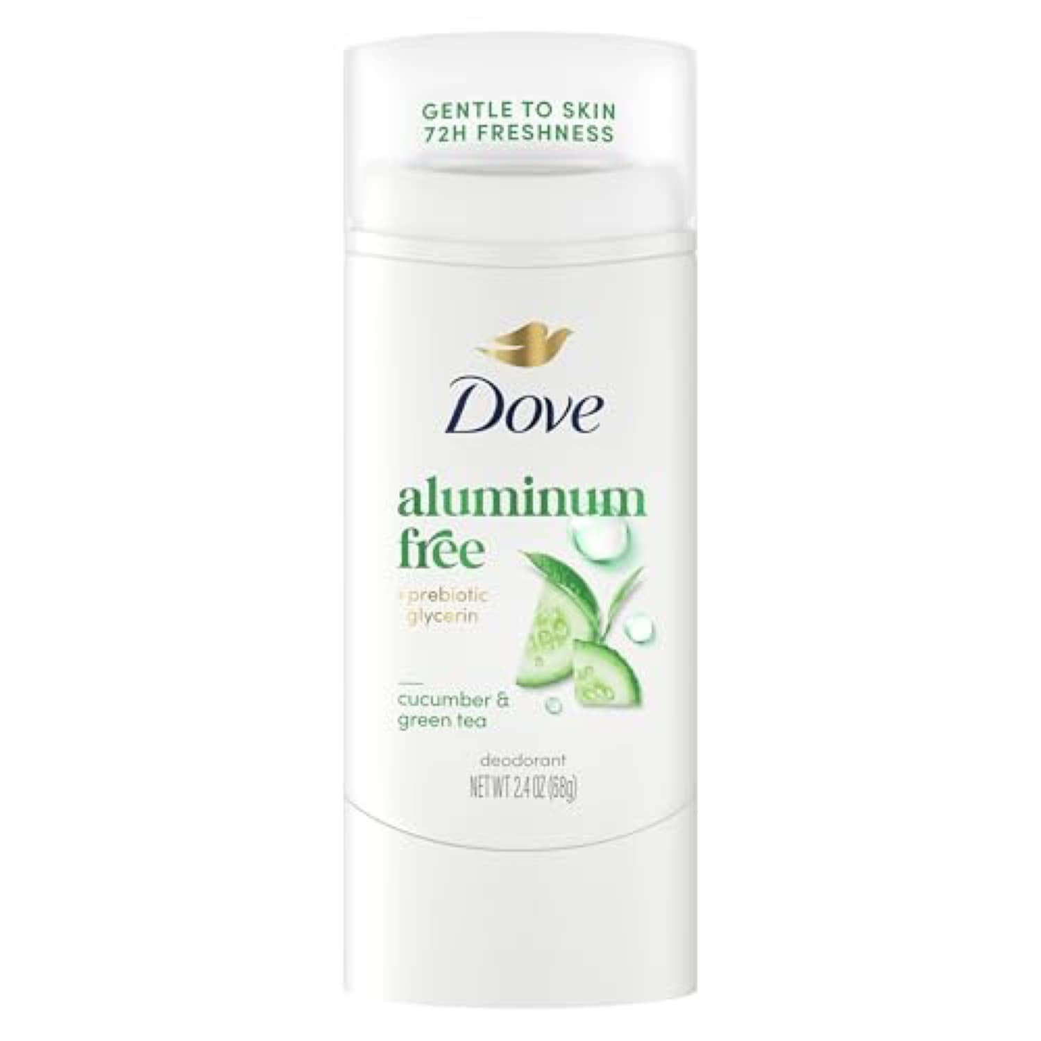 Dove 0% Aluminum Deodorant, Cucumber & Green Tea