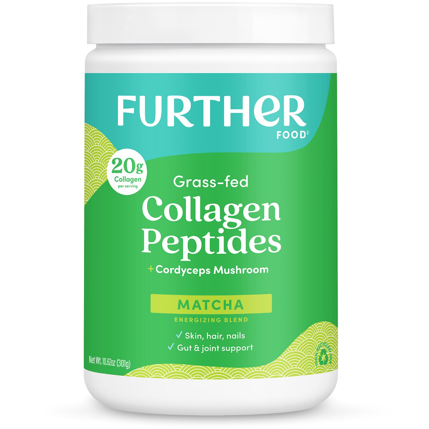Further Food Grass-Fed Collagen Peptides Powder, Matcha