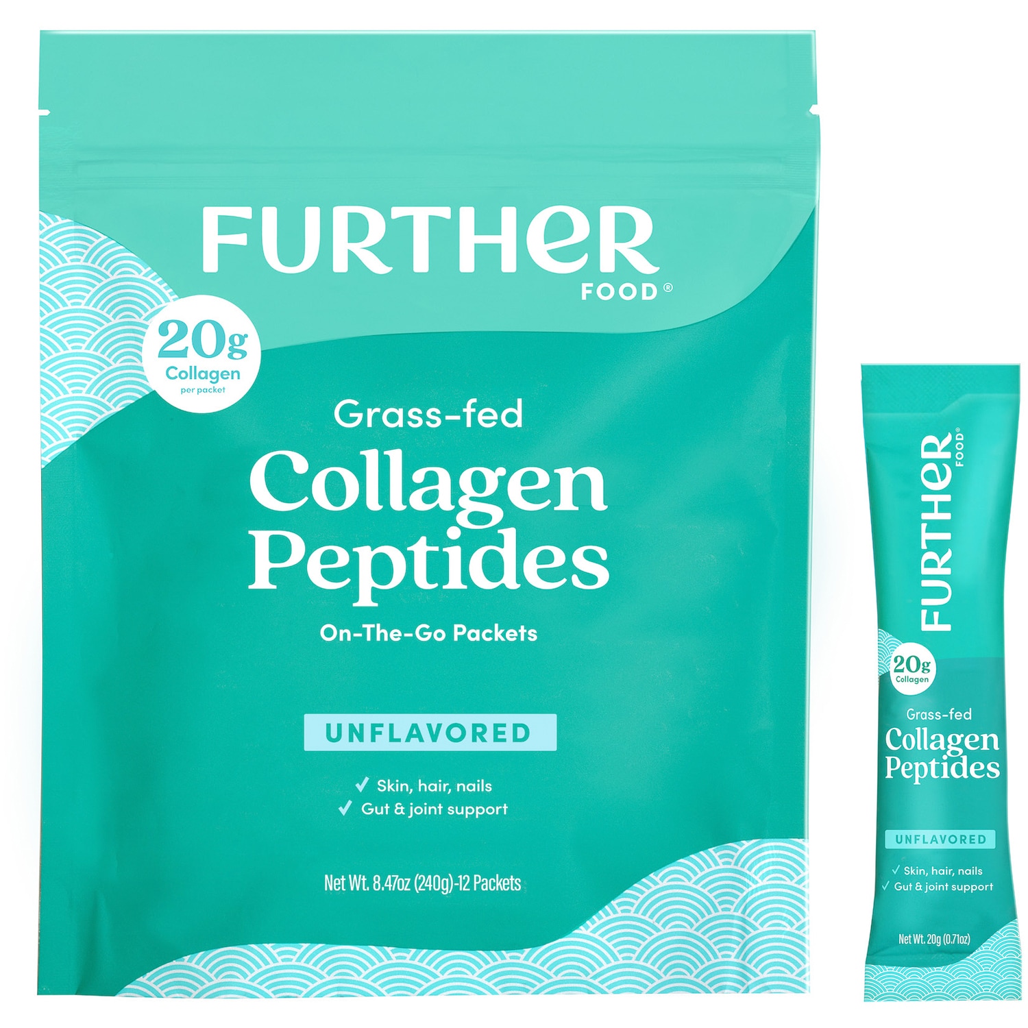 Further Food Collagen Peptides Powder Packets, Unflavored