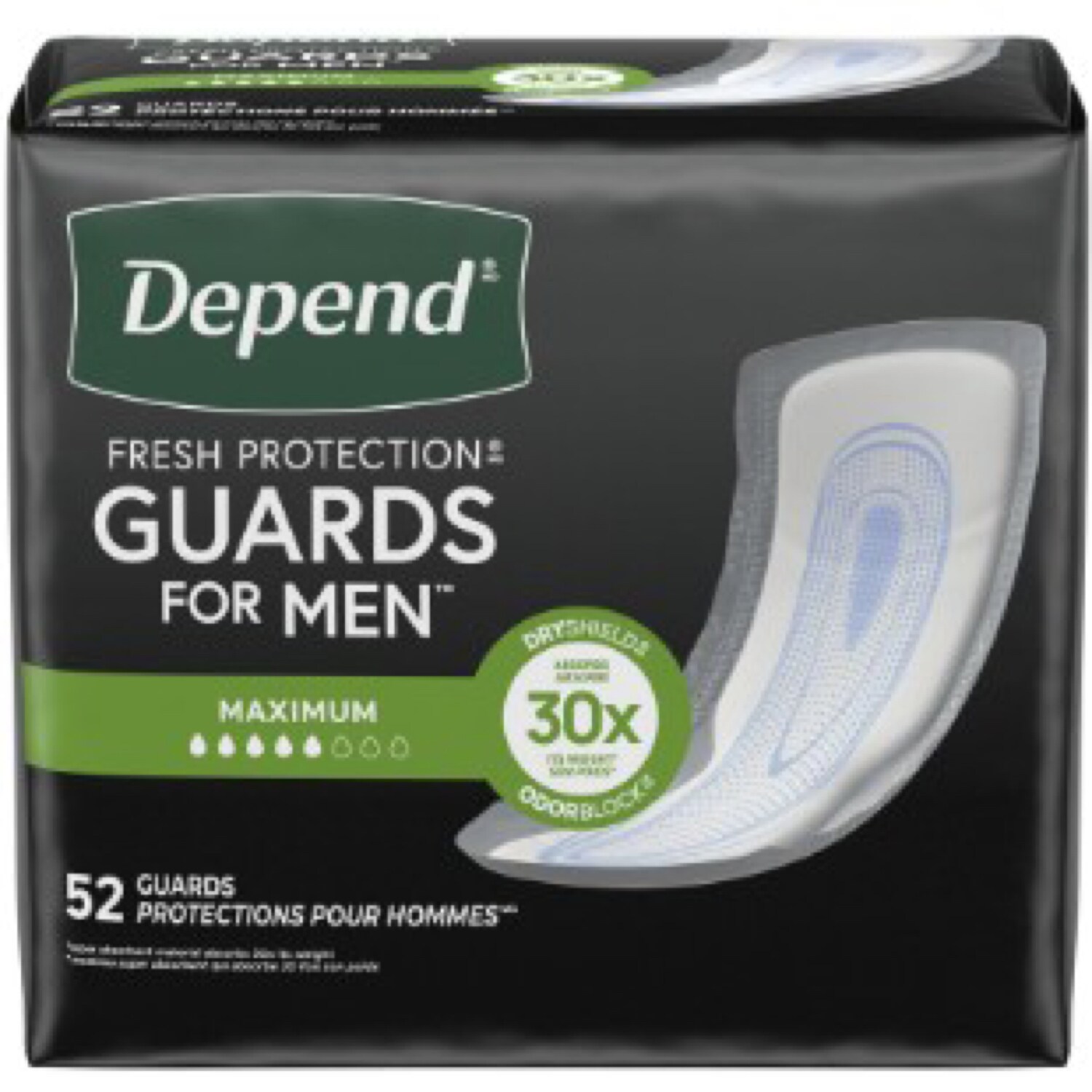 Depend Guards for Men, Maximum Absorbency, Large Size