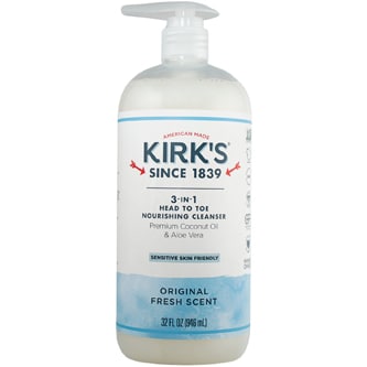 Kirk's 3 in 1 Head to Toe Nourishing Cleanser, Original Fresh Scent